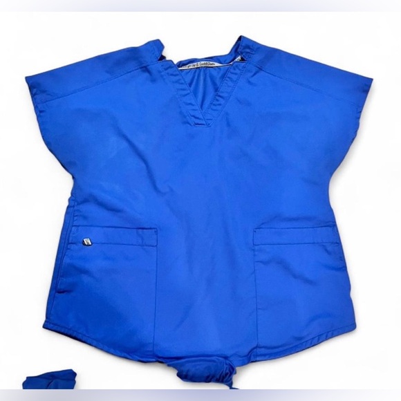 Cuddl Dud Women’s L Climate Right Bright Blue Two-Piece Set Medical Scrubs - Picture 3 of 6
